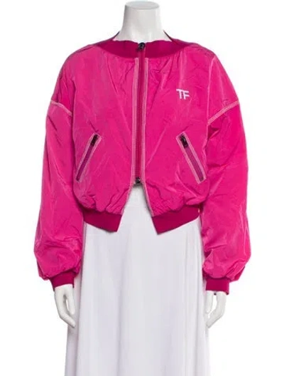 Pre-owned Tom Ford Bomber Jacket W/ Tags In Pink