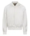 Tom Ford Classic Bomber Jacket In Soft Luxe Fabric In White