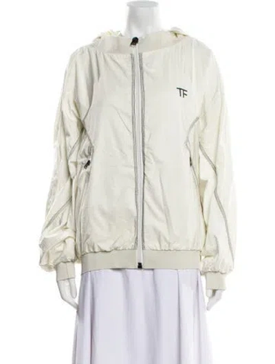 Pre-owned Tom Ford Bomber Jacket In White