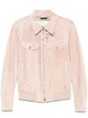 Shop Tom Ford Suede Jacket In Pink
