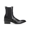 Tom Ford Embossed Leather Ankle Boots