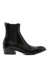 Tom Ford Chelsea Boots In Burnished Leather In Black