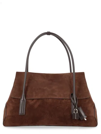 Tom Ford Natural Leather Medium Shoulder Bag In Brown