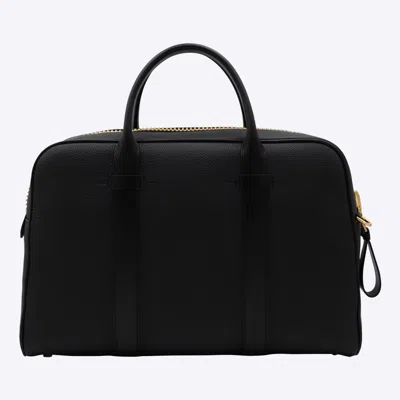 TOM FORD TOM FORD BLACK LEATHER SHOULDER BAG