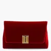 Tom Ford Red Velvet And Viscose Shoulder Bag
