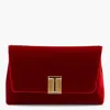 Tom Ford Red Velvet And Viscose Shoulder Bag