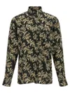 Tom Ford Collared Shirt With Floral Pattern And Long Sleeves In Black