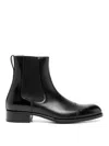 Tom Ford Edgar Polished Leather Chelsea Boots In Animal Print