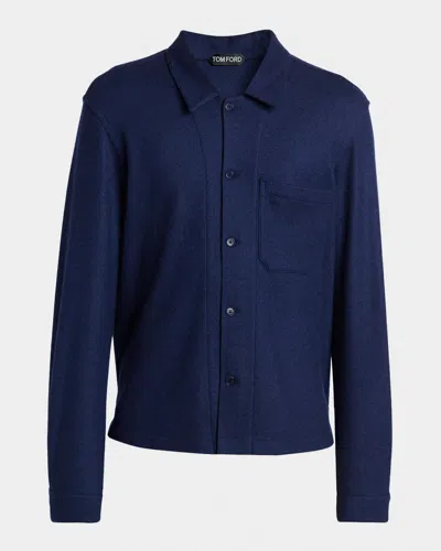 Tom Ford Boutique Men & Apos;s Cashmere Overshirt In Blue
