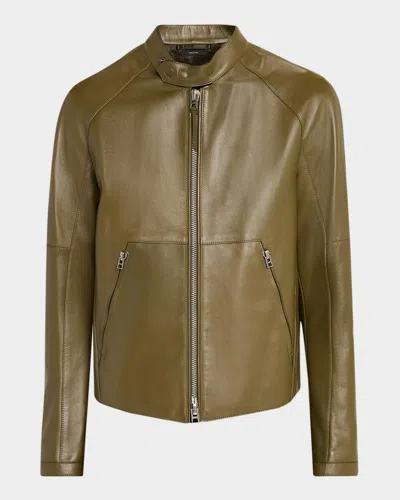 Tom Ford Boutique Men & Apos;s Leather Aviator Jacket In Military G