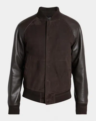 Tom Ford Boutique Men & Apos;s Suede Bomber Jacket In Brown