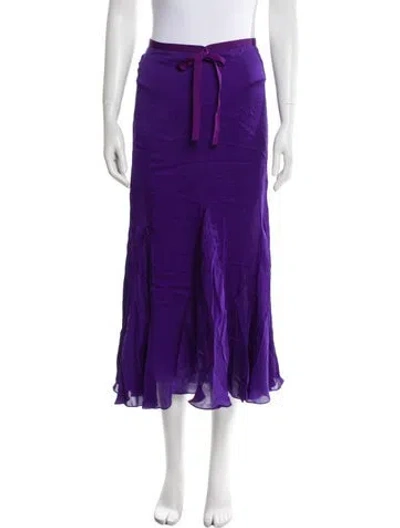 Pre-owned Tom Ford Bow Accents Midi Length Skirt In Purple