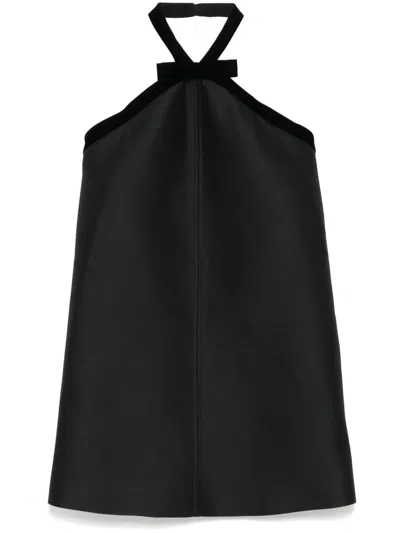 Tom Ford Bow Detail Mini Dress In Black