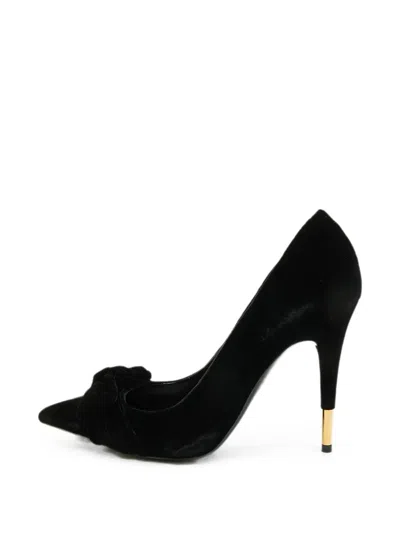 Pre-owned Tom Ford Bow Pointed-toe Pumps In Black