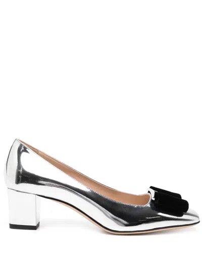 Tom Ford Bow Pumps In Silver