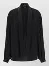 Tom Ford Bow Tie Neck Blouse Long Sleeves In Black