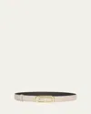 Tom Ford Box Palmellato Leather Belt In Light Beige