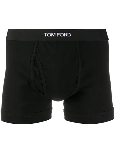 Tom Ford Stretch Cotton-blend Jersey Boxer Briefs In Black