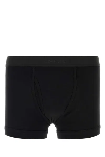 Tom Ford Logo-waistband Boxers In Black