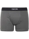 Tom Ford Comfortable Mid-rise Boxer Briefs Pouch In Gray