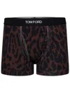 Tom Ford Cheetah-print Stretch-cotton Boxer Briefs In Brown