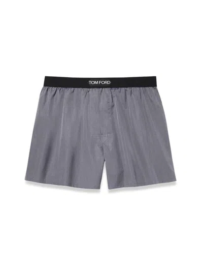 Tom Ford Boxer Con Logo In Gray