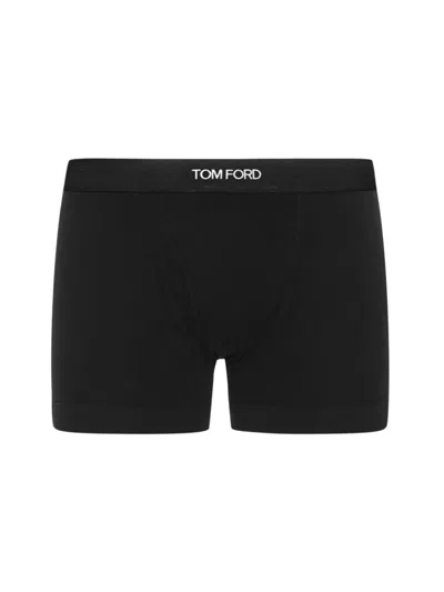 Tom Ford Stretch-cotton And Modal-blend Boxer Briefs In Black