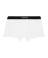 Tom Ford Logo Print Cotton Trunks In White