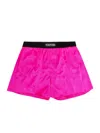 Tom Ford Silk Boxer Elastic Waistband In Pink