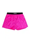 Tom Ford Silk Boxer Elastic Waistband In Pink