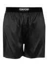 Tom Ford Velvet-trimmed Silk-blend Satin Shorts