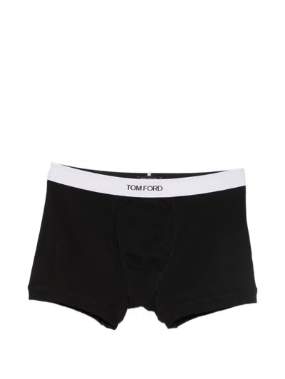 Tom Ford Boxer With Logo At The Waist In Black