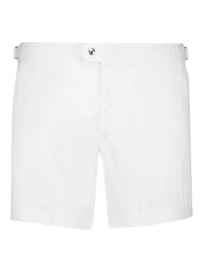 Tom Ford Chalk White Nylon Swimsuit With Side Straps