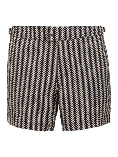 Tom Ford Click Image To Zoom Geometric Print Micro Compact Poplin Swim Short In Multi