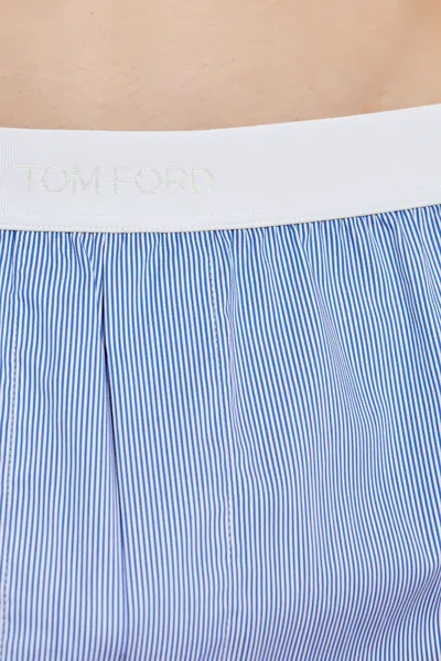 Tom Ford Boxers With A Striped Pattern - Blue