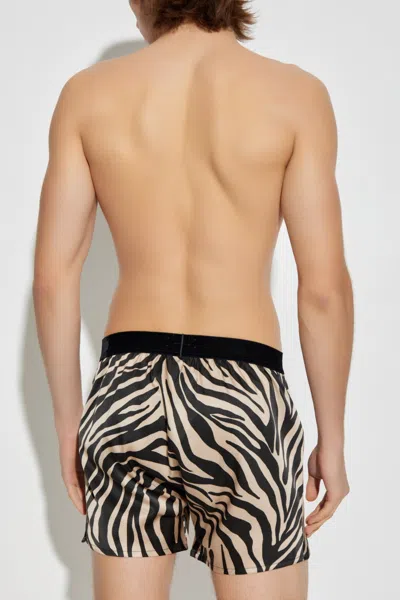 Tom Ford Boxers With Logo - Beige In Sand