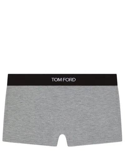 Tom Ford Boxers With Logo In Gray
