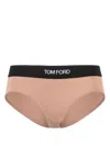 Tom Ford Logo-waistband Modal Briefs In Neutrals