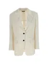 Tom Ford Single-breasted Blazer In White