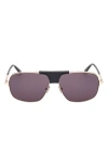 Tom Ford Tex 62mm Navigator Sunglasses In Purple