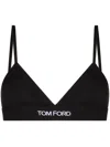 Tom Ford Signature Triangle Cup Bra With Adjustable Straps In Black