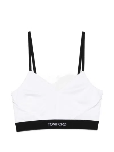 Tom Ford Bra With Logo Elastic And Straps In White