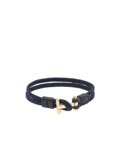 Tom Ford Braided Bracelet In Blue