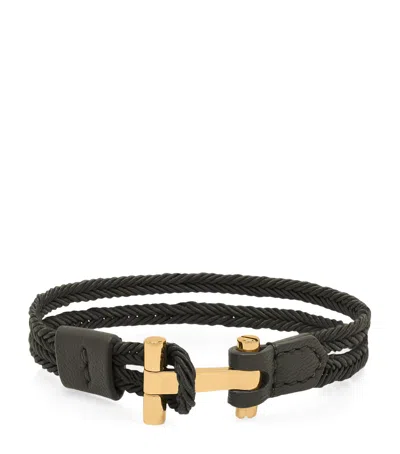 Tom Ford Braided Bracelet In Black