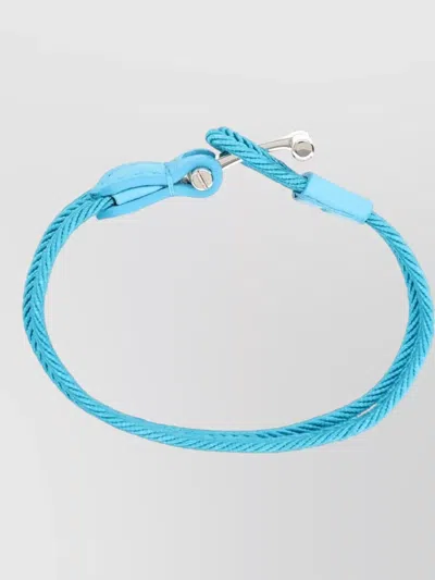 Tom Ford Braided Bracelet Metal Accents Design In Blue