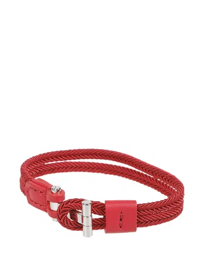 Tom Ford Braided Bracelet In Red