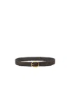 Tom Ford Woven Leather Belt For Men In Black