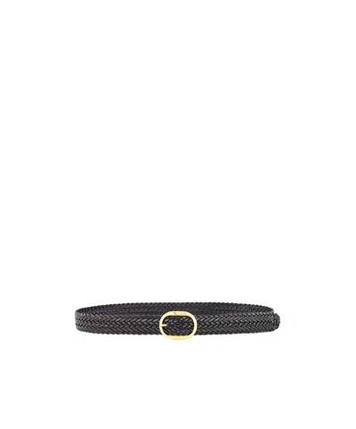Tom Ford Braided Buckle Belt In Black