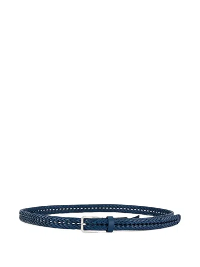 Tom Ford Braided Leather Belt In Gold