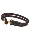 Tom Ford T Logo Plaque Bracelet In Brown